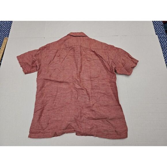 Orvis Mens Shirt Linen Button Up Pink Short Sleeve Size M - Picture 2 of 13